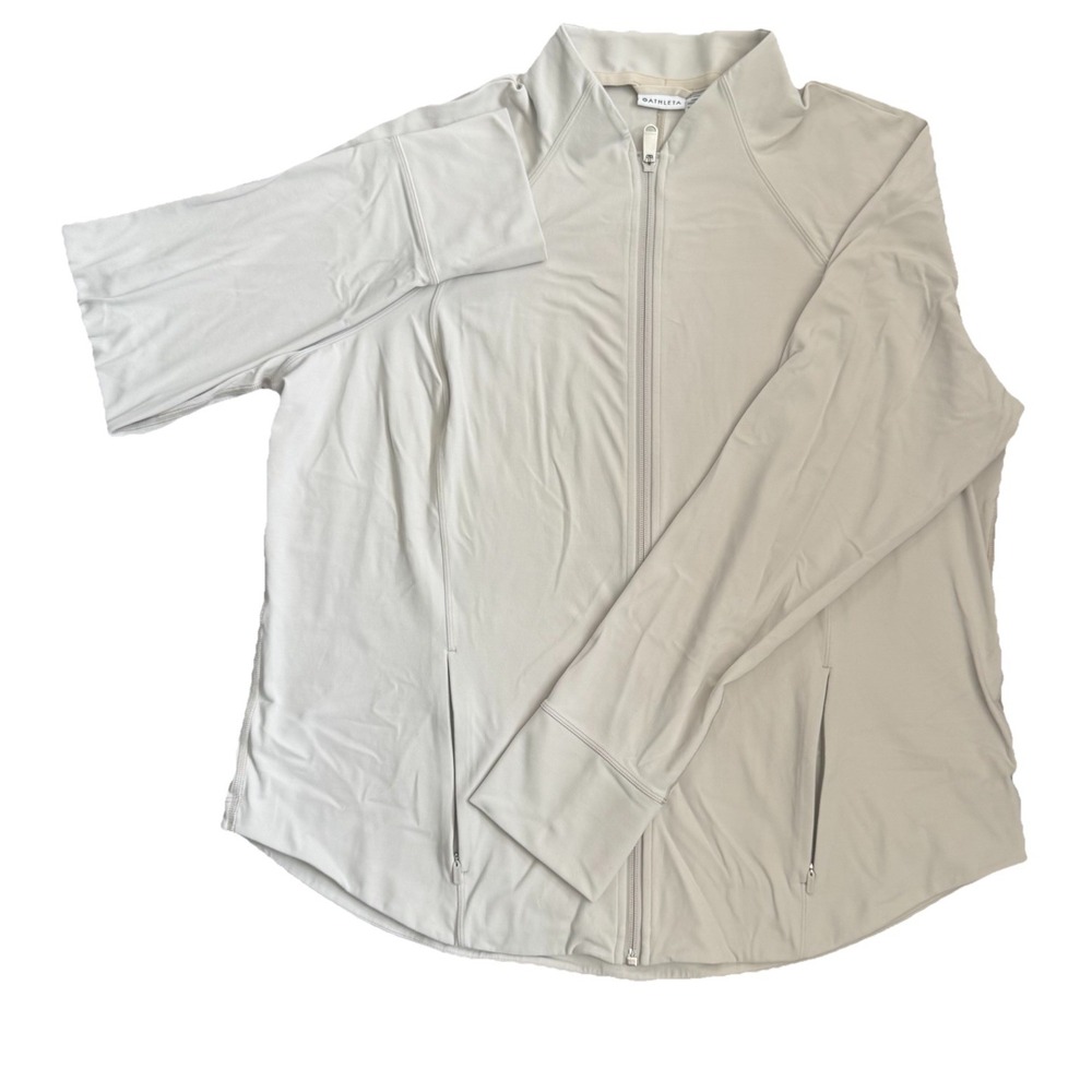Athleta White Salutation Jacket -Size 2X Buttery Soft UPF 40+ Quick Dry Wicking